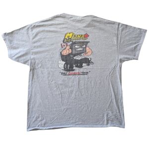 Miska Trailor Factory Men's 2XL Plus Size Grey Short Sleeve Graphic Tee Shirt